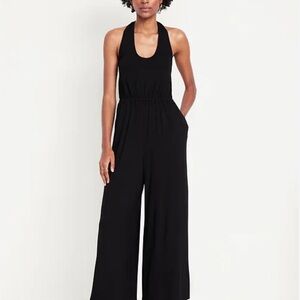 NWT Old Navy Black Halter Jumpsuit